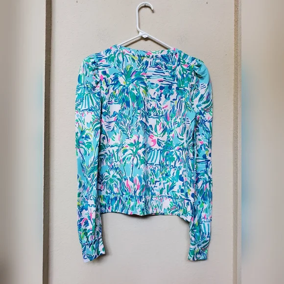 Lilly Pulitzer Puffed Sleeve French Terry Sweatshirt.  Size XS - Picture 6 of 8